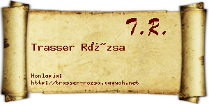 Trasser Rózsa névjegykártya